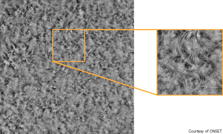 ONSETが撮像した太陽フレアの様子
