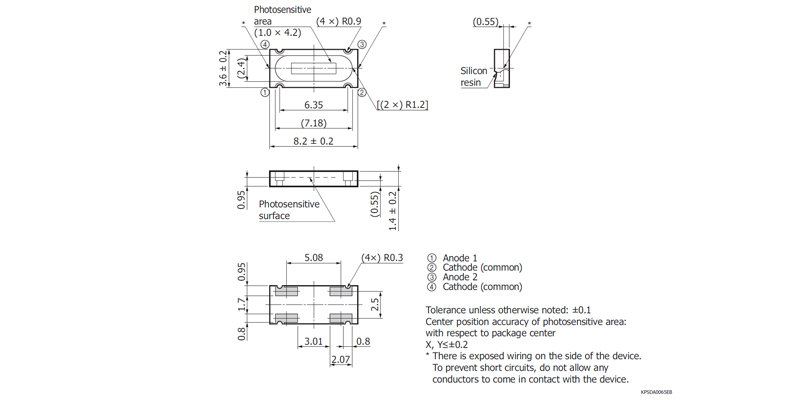 一維位置靈敏探測器 PSD S7105-16(圖2)