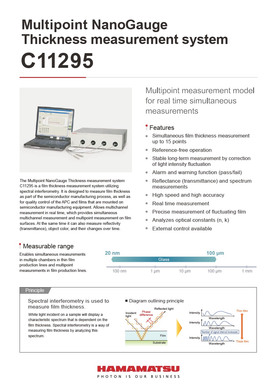 Multipoint NanoGauge Thickness measurement system C11295